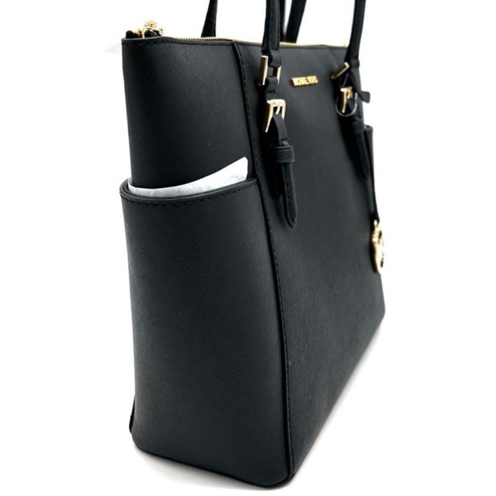 Michael Kors Large Charlotte Tote Bag
Luggage Leather Black/Gold - Picture 4 of 12